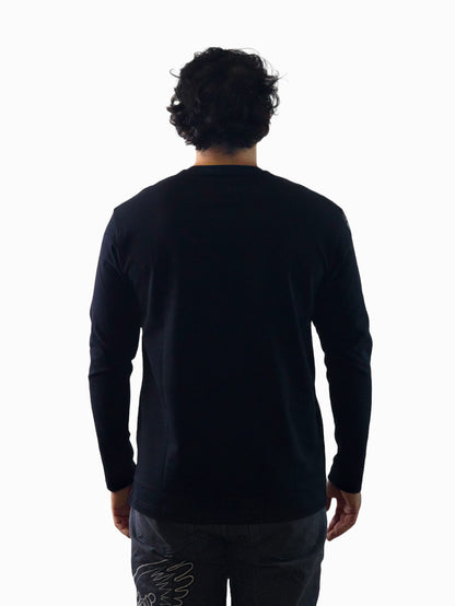 Exetees Regular Long Sleeve T-Shirt (Black)