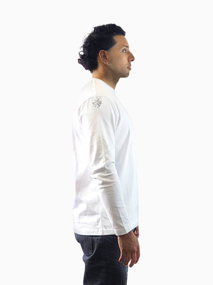 Exetees Regular Long Sleeve T-Shirt (White)