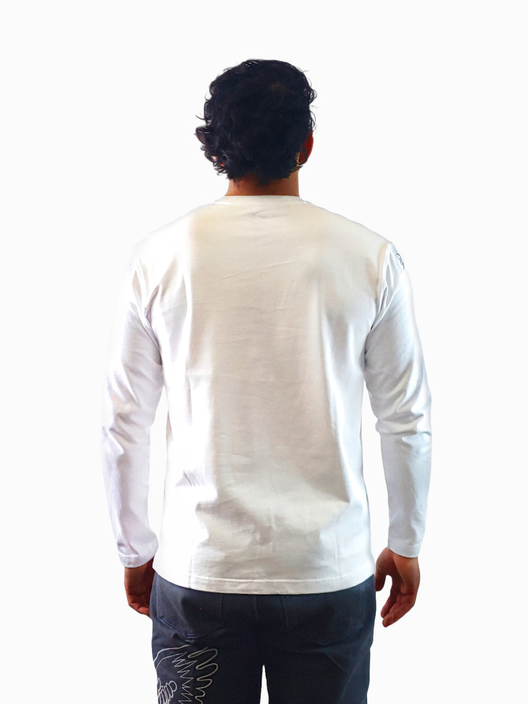 Exetees Regular Long Sleeve T-Shirt (White)