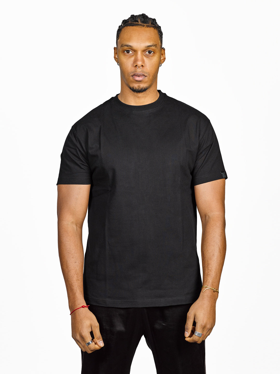 Exetees Regular Round Neck T-Shirt (Black) - exetees.com